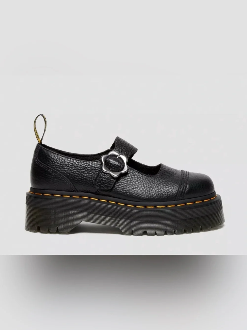 Dr. Martens Addina FLWR Mary Jane Women's Flower Buckle Shoes, Size 11